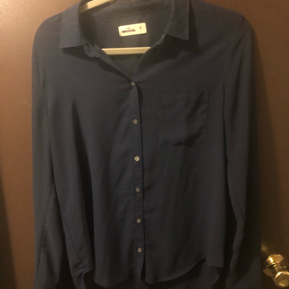 Sheer button down blouse - Picture 3 of 6